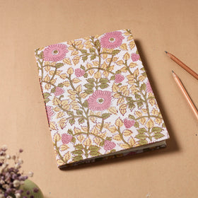  Sanganeri Fabric Cover Handmade Paper Notebook 
