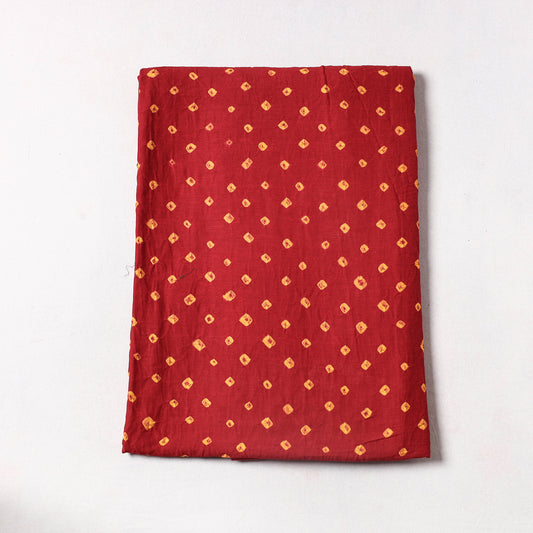 Red - Kutch Bandhani Tie-Dye Cotton Precut Fabric (1.9 meter) 67