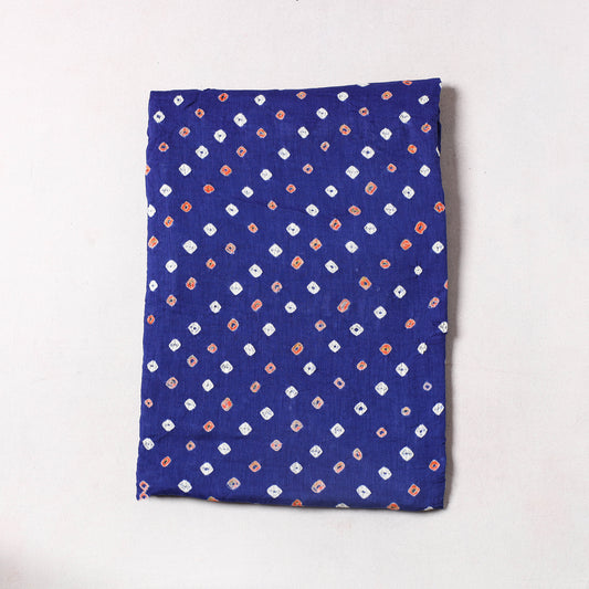 Blue - Kutch Bandhani Tie-Dye Cotton Precut Fabric (1.15 meter) 68