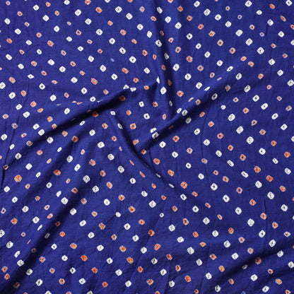 Blue - Kutch Bandhani Tie-Dye Cotton Precut Fabric (1.15 meter) 68