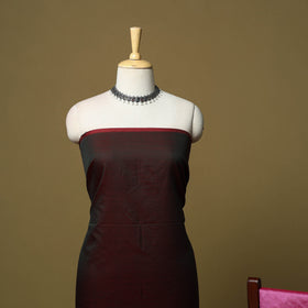 Maroon - 3pc Pochampally Ikat Handloom Silk Cotton Unstitched Dress Material 49