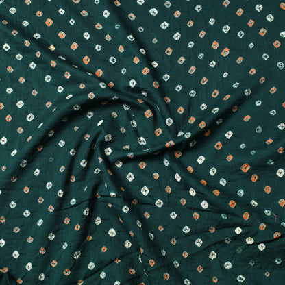 Green - Kutch Bandhani Tie-Dye Cotton Precut Fabric (1.65 meter) 69