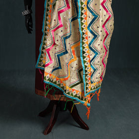 Ranihati Chanderi Silk Zig Zag Hand Embroidery Dupatta 70