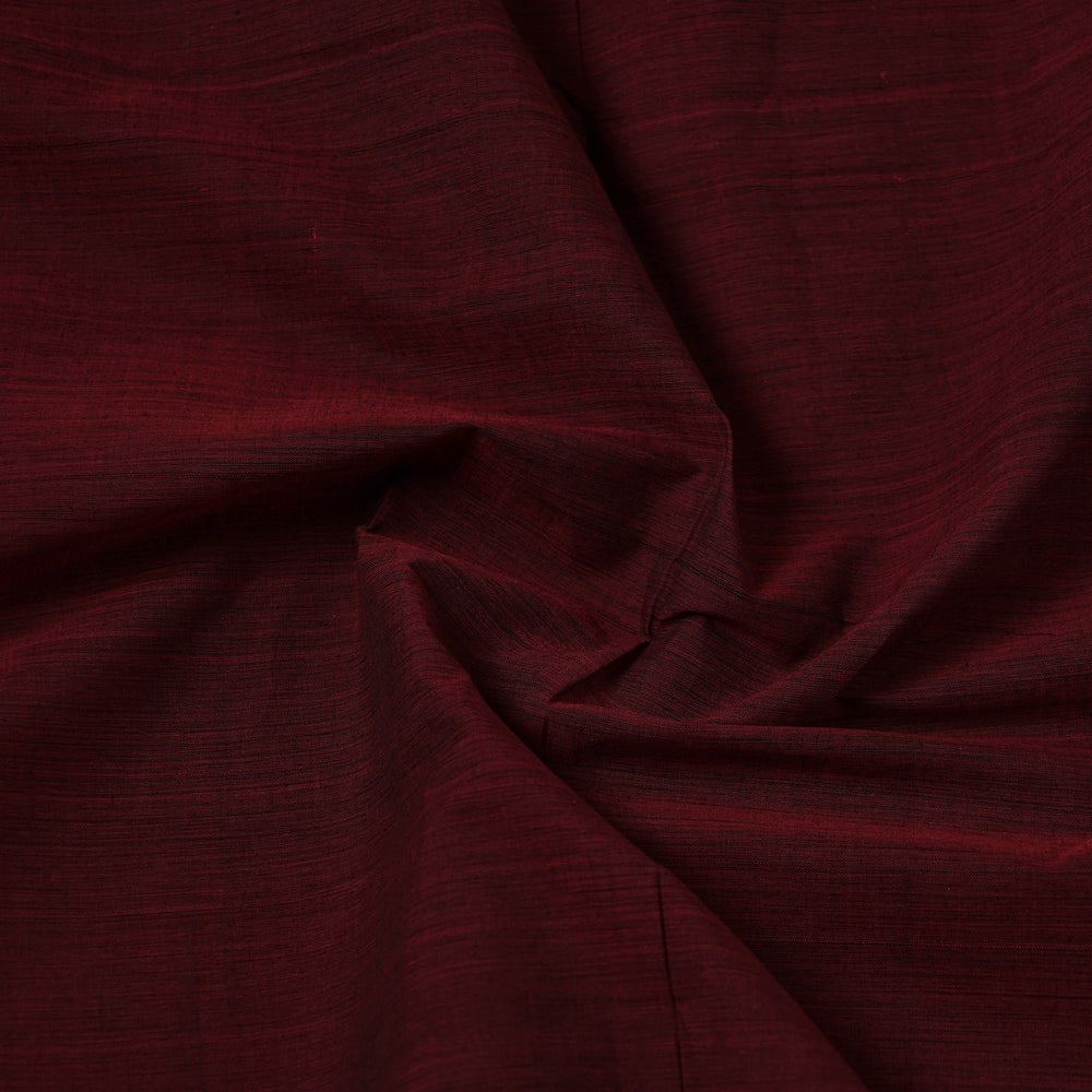 Maroon - Mangalagiri Handloom Cotton Zari Border Fabric 07