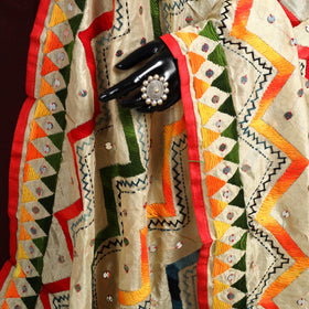 Ranihati Chanderi Silk Zig Zag Hand Embroidery Dupatta 71