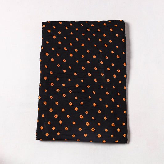 Black - Kutch Bandhani Tie-Dye Cotton Precut Fabric (2.3 meter) 72