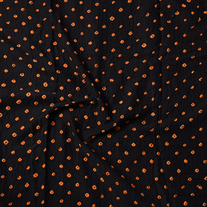 Black - Kutch Bandhani Tie-Dye Cotton Precut Fabric (2.3 meter) 72