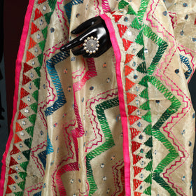 Ranihati Chanderi Silk Zig Zag Hand Embroidery Dupatta 72