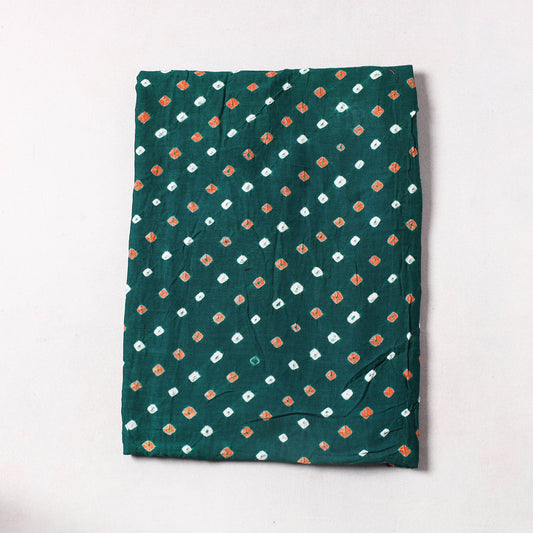 Green - Kutch Bandhani Tie-Dye Cotton Precut Fabric (1.2 meter) 73
