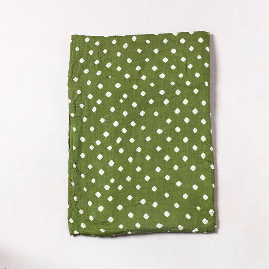 Green - Kutch Bandhani Tie-Dye Cotton Precut Fabric (1.2 meter) 75
