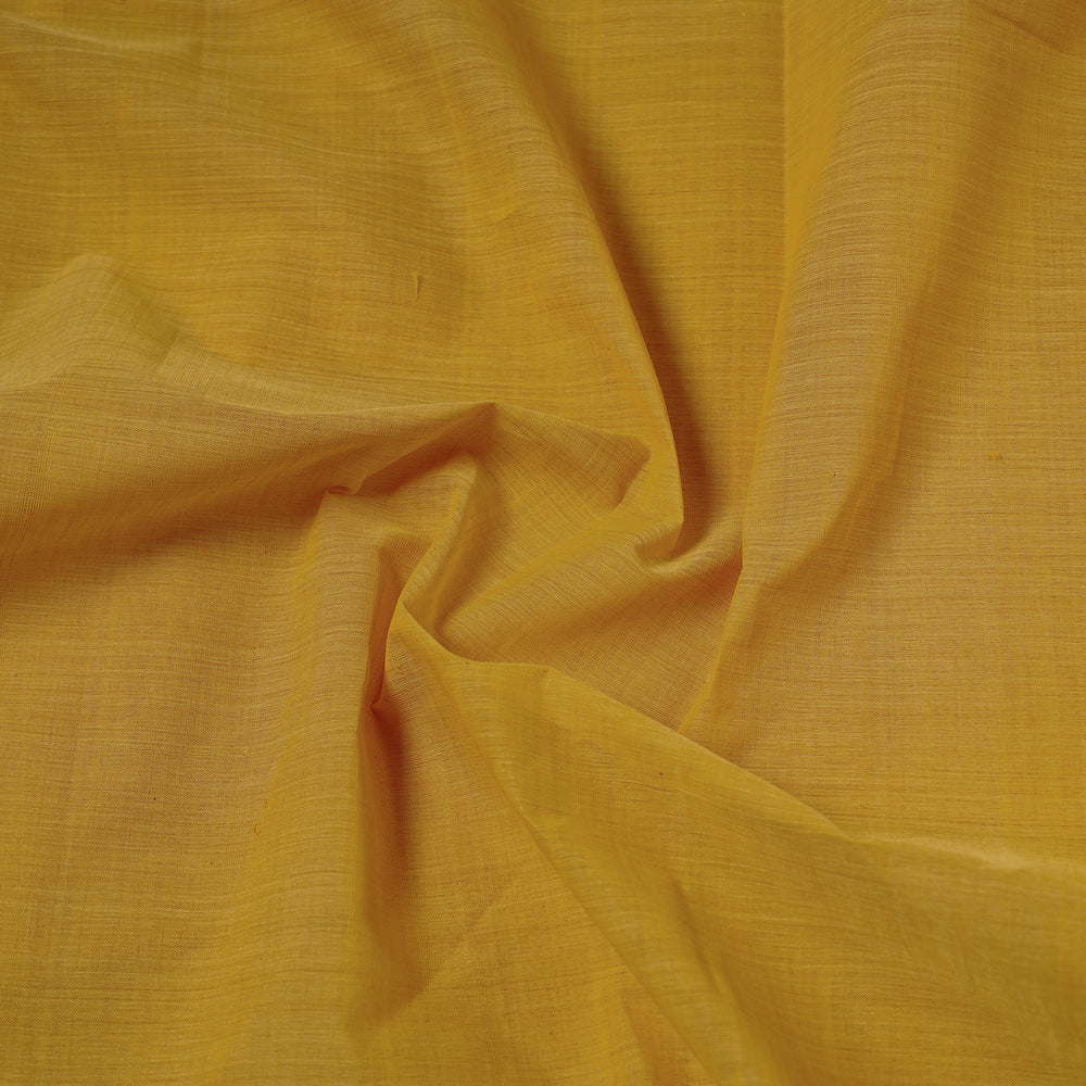 Yellow - Mangalagiri Handloom Cotton Zari Border Fabric 10