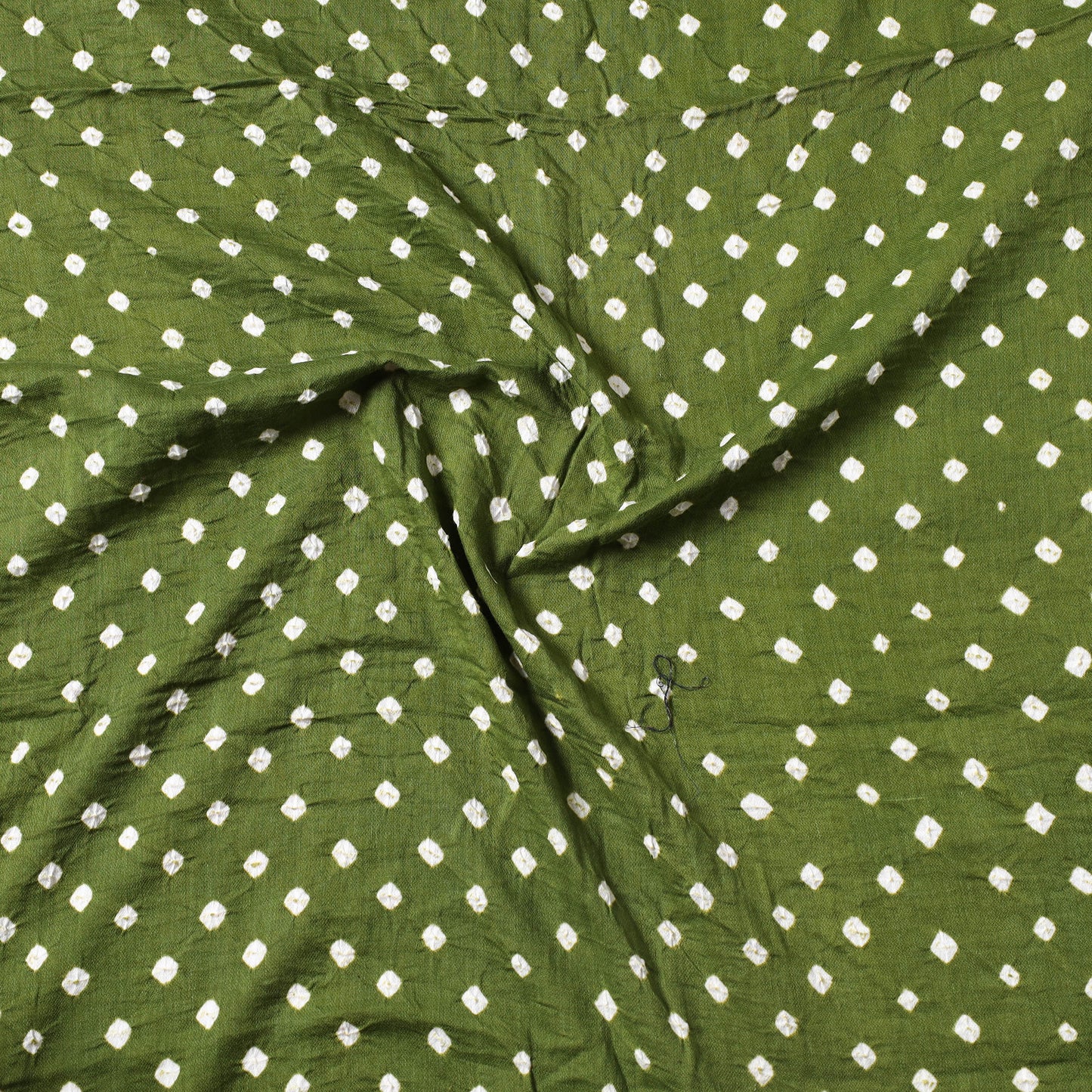 Green - Kutch Bandhani Tie-Dye Cotton Precut Fabric (1.2 meter) 75