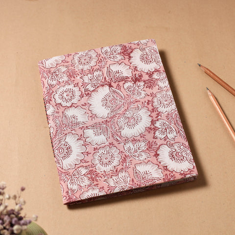  Sanganeri Fabric Cover Handmade Paper Notebook 