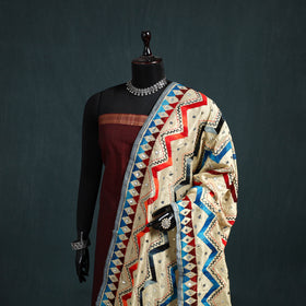 Ranihati Chanderi Silk Zig Zag Hand Embroidery Dupatta 74