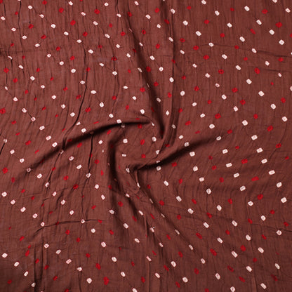 Brown - Kutch Bandhani Tie-Dye Cotton Precut Fabric (0.75 meter) 76