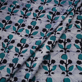 Blue Cotton Kutch Hand Batik Print Fabric