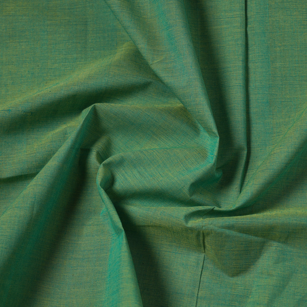 Green - Mangalagiri Handloom Cotton Zari Border Fabric 13