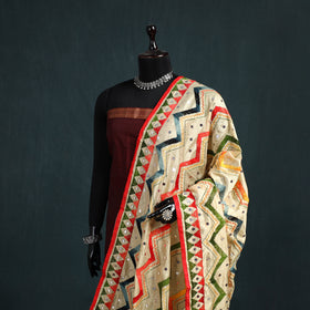 Ranihati Chanderi Silk Zig Zag Hand Embroidery Dupatta 75