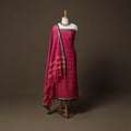 Dharwad Cotton 3pc Unstitched Dress Material Suit Set with Woven Border 46