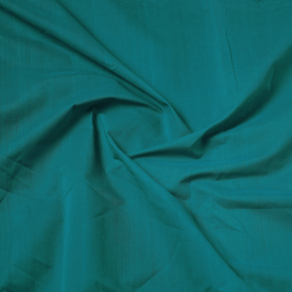 Green - Mangalagiri Handloom Cotton Zari Border Fabric 14