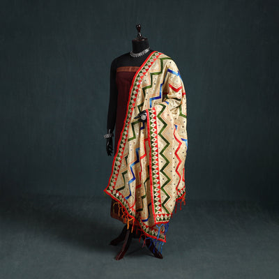 Ranihati Chanderi Silk Zig Zag Hand Embroidery Dupatta 76