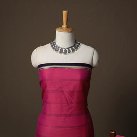 Dharwad Cotton 3pc Unstitched Dress Material Suit Set with Woven Border 46