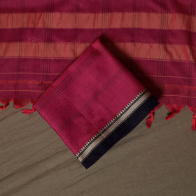 Dharwad Cotton 3pc Unstitched Dress Material Suit Set with Woven Border 46