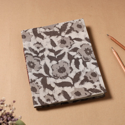 Bagru Fabric Cover Handmade Paper Notebook (9 x 7 in)