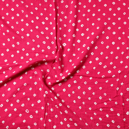 Pink - Kutch Bandhani Tie-Dye Cotton Precut Fabric (2.5 meter) 79
