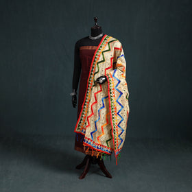Ranihati Chanderi Silk Zig Zag Hand Embroidery Dupatta 78