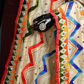 Ranihati Chanderi Silk Zig Zag Hand Embroidery Dupatta 78