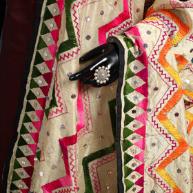 Ranihati Chanderi Silk Zig Zag Hand Embroidery Dupatta 79