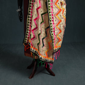 Ranihati Chanderi Silk Zig Zag Hand Embroidery Dupatta 79