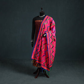 Ranihati Chanderi Silk Zig Zag Hand Embroidery Dupatta 80