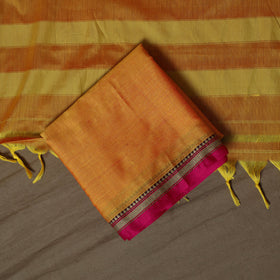 Dharwad Cotton 3pc Unstitched Dress Material Suit Set with Woven Border 44