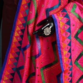 Ranihati Chanderi Silk Zig Zag Hand Embroidery Dupatta 80