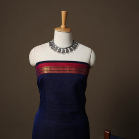 Dharwad Cotton 3pc Unstitched Dress Material Suit Set with Woven Border 43
