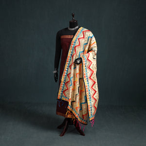 Ranihati Chanderi Silk Zig Zag Hand Embroidery Dupatta 81