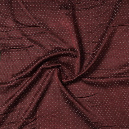Maroon - Pure Handloom Mashru Silk Cotton Precut Fabric