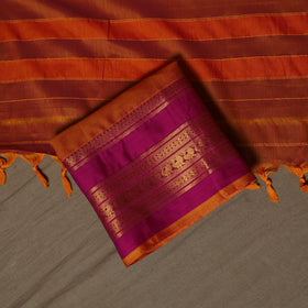 Dharwad Cotton 3pc Unstitched Dress Material Suit Set with Woven Border 42