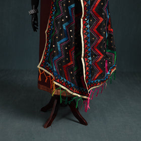 Ranihati Chanderi Silk Zig Zag Hand Embroidery Dupatta 83