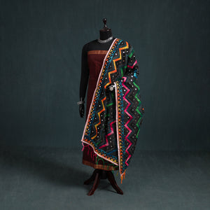 Ranihati Chanderi Silk Zig Zag Hand Embroidery Dupatta 84