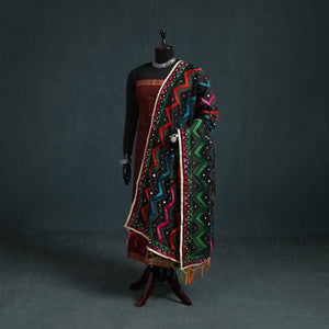 Ranihati Chanderi Silk Zig Zag Hand Embroidery Dupatta 85
