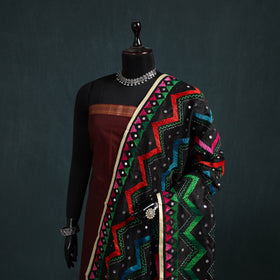 Ranihati Chanderi Silk Zig Zag Hand Embroidery Dupatta 85