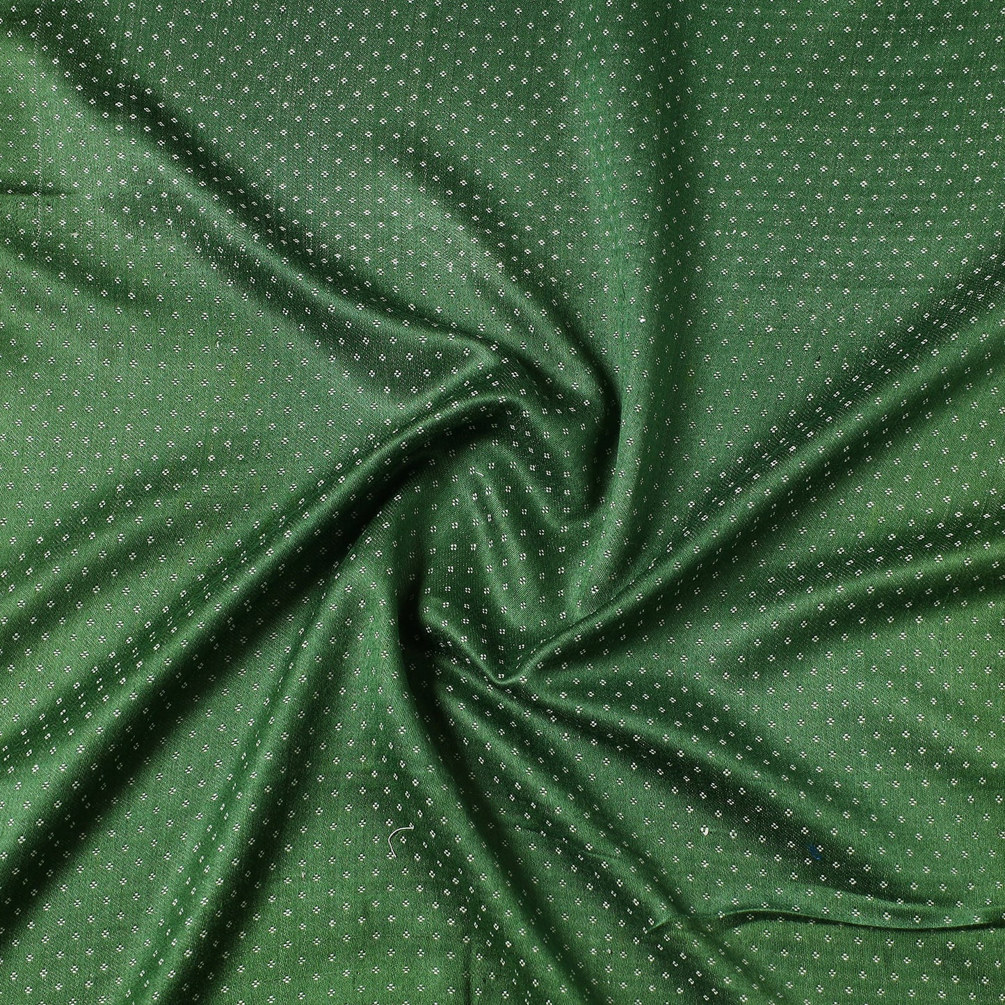 Green - Pure Handloom Mashru Silk Cotton Precut Fabric (1.1 meter)