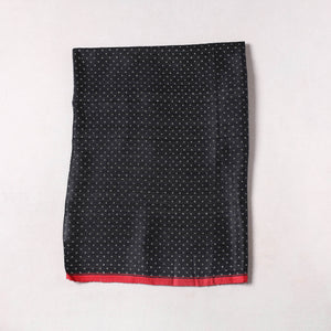 Black - Pure Handloom Mashru Silk Cotton Precut Fabric (1.15 meter)