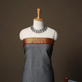 Dharwad Cotton 3pc Unstitched Dress Material Suit Set with Woven Border 38