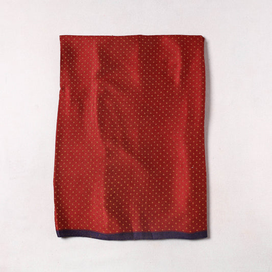 Red - Pure Handloom Mashru Silk Cotton Precut Fabric (1.35 meter)