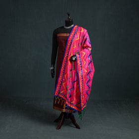 Ranihati Chanderi Silk Zig Zag Hand Embroidery Dupatta 89
