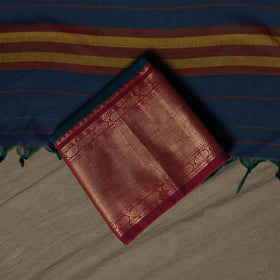 Dharwad Cotton 3pc Unstitched Dress Material Suit Set with Woven Border 33